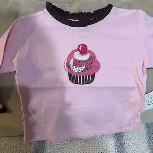 Pink Cupcake Kids Shirt -2T - New